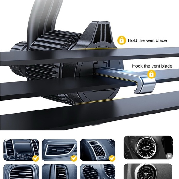 Car Vent Phone Mount, [Never Blocking Vent (065) - Picture 5 of 5